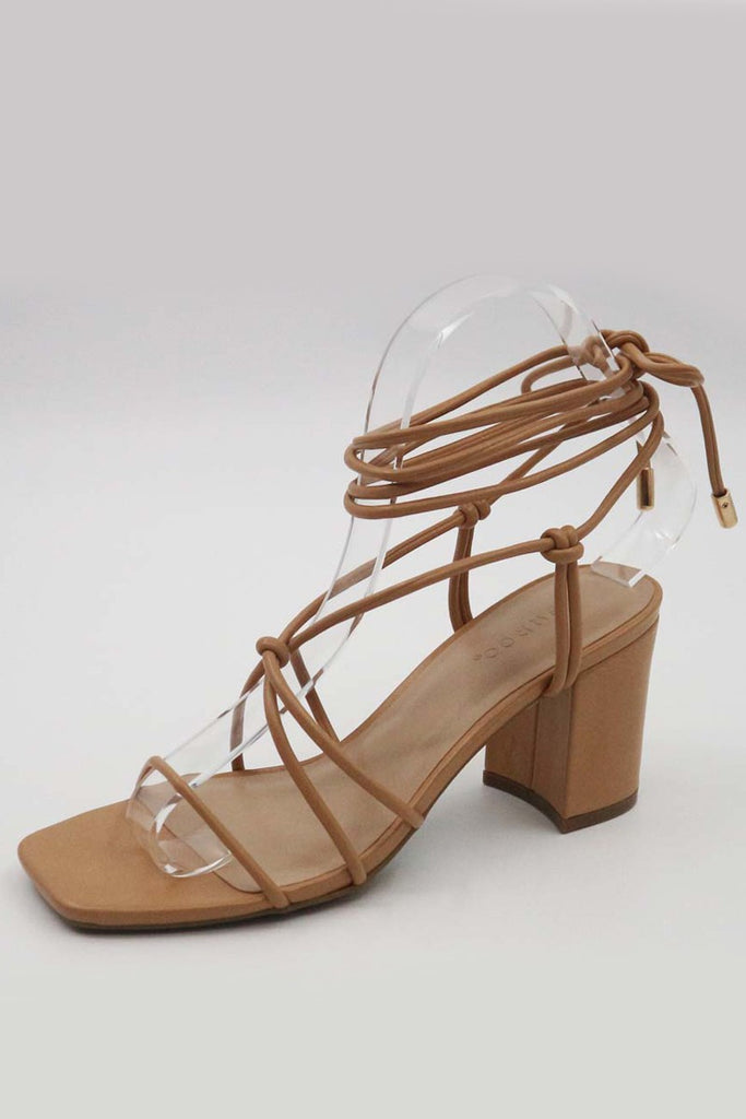 Forever Strappy Heels Natural