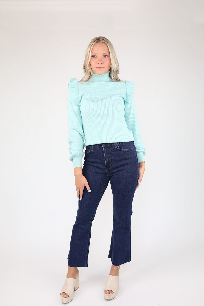 Take for Granted Ruffle Turtleneck Sweater