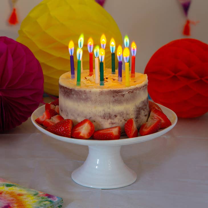 Colored Flame Birthday Candle
