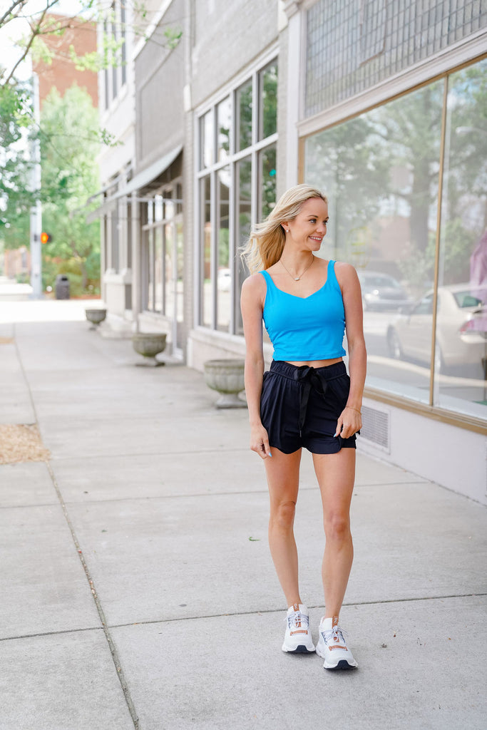 Align Cropped Tank Top - Sonic Blue