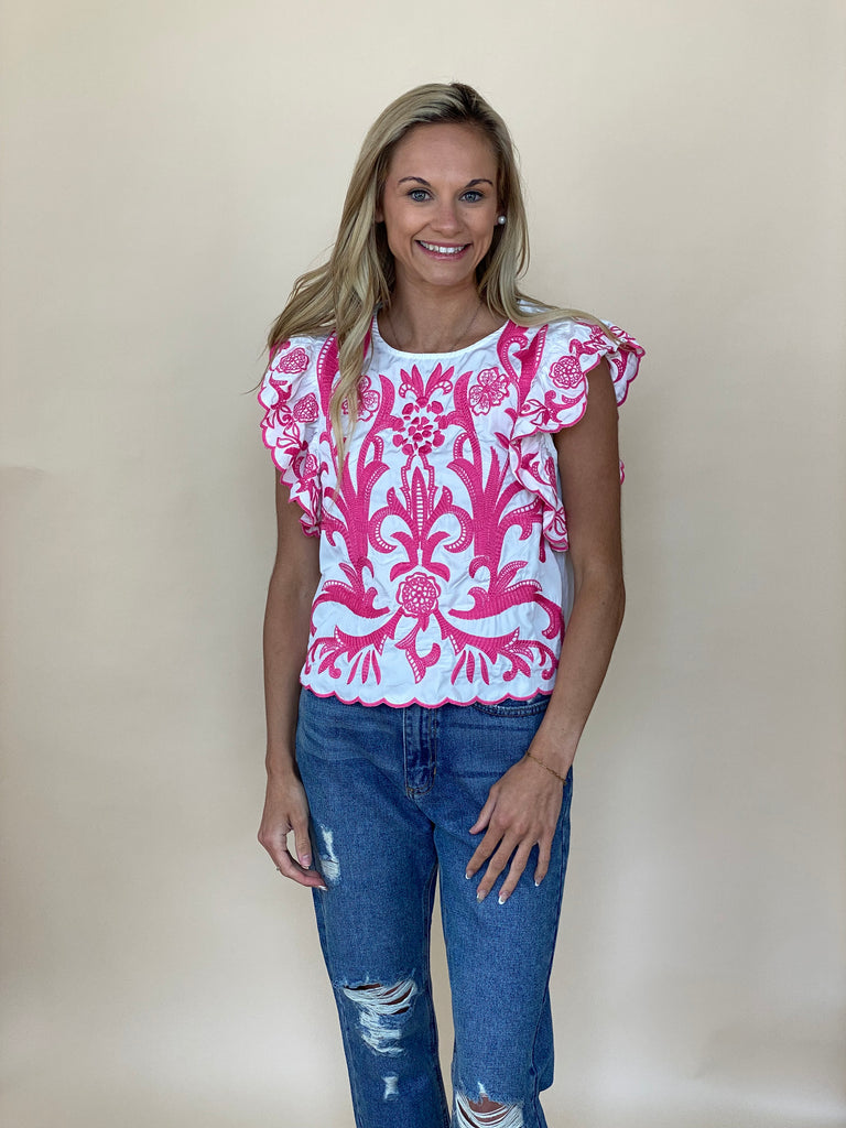 Rosie Embroidered Top