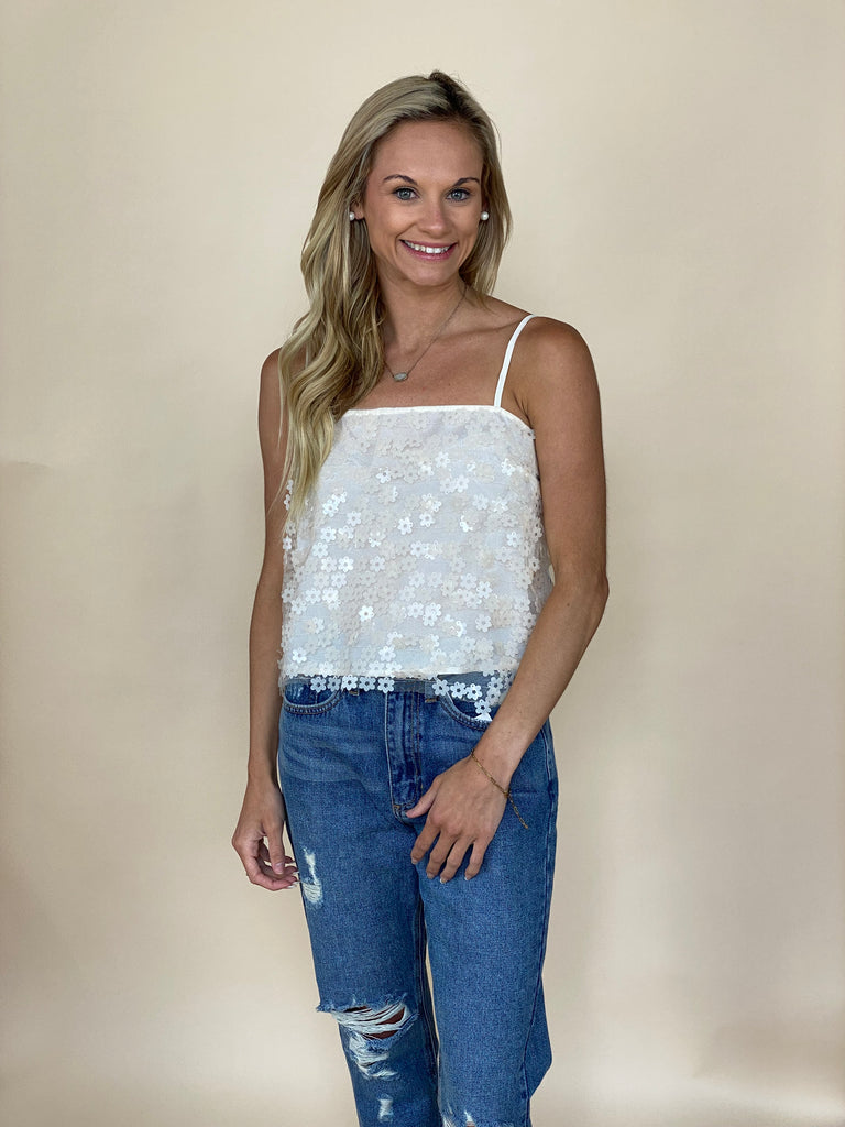 Fearless Floral Sequin Top