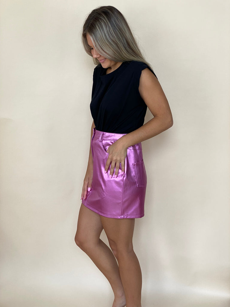 Millennial Metallic Skirt