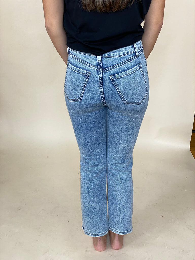 Throwback Rhinestone Distressed Jeans