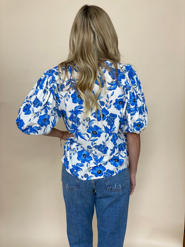 Jen Floral Puff Sleeve Top