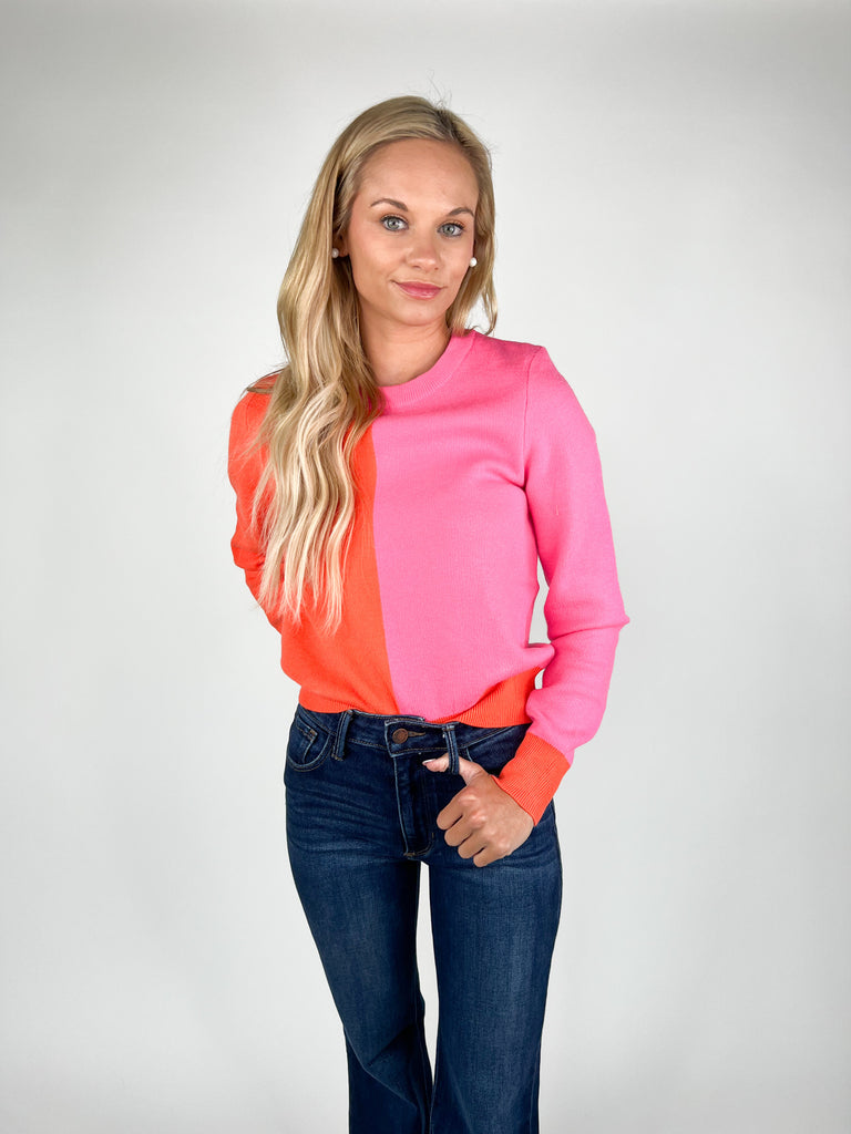 Side by Side Colorblock Sweater