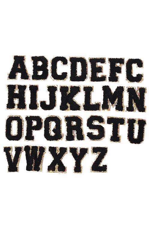 Individual Letter Patches - Black