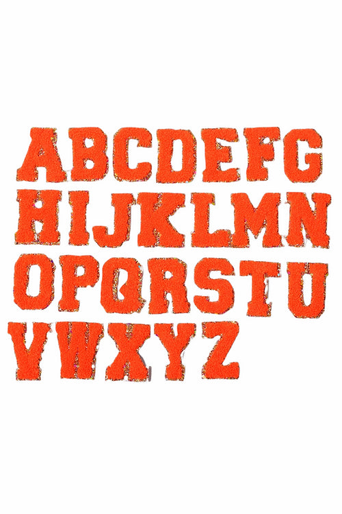Individual Letter Patches - Orange
