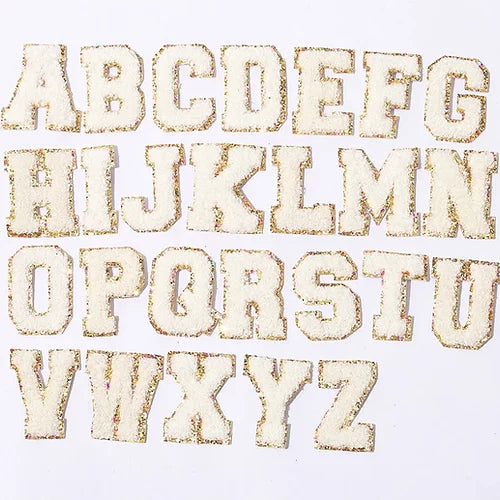 Individual Letter Patches - White