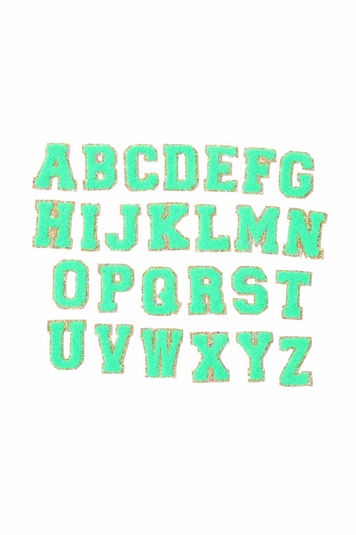 Individual Letter Patches - Lime