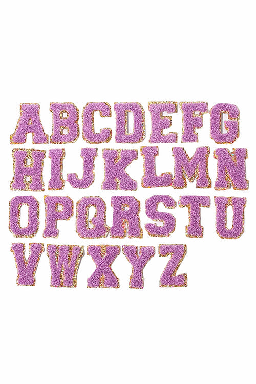 Individual Letter Patches - Purple