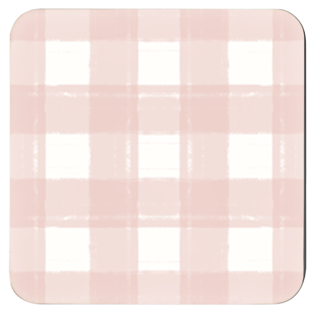 Coasters Gingham Pink (Set Of 4)