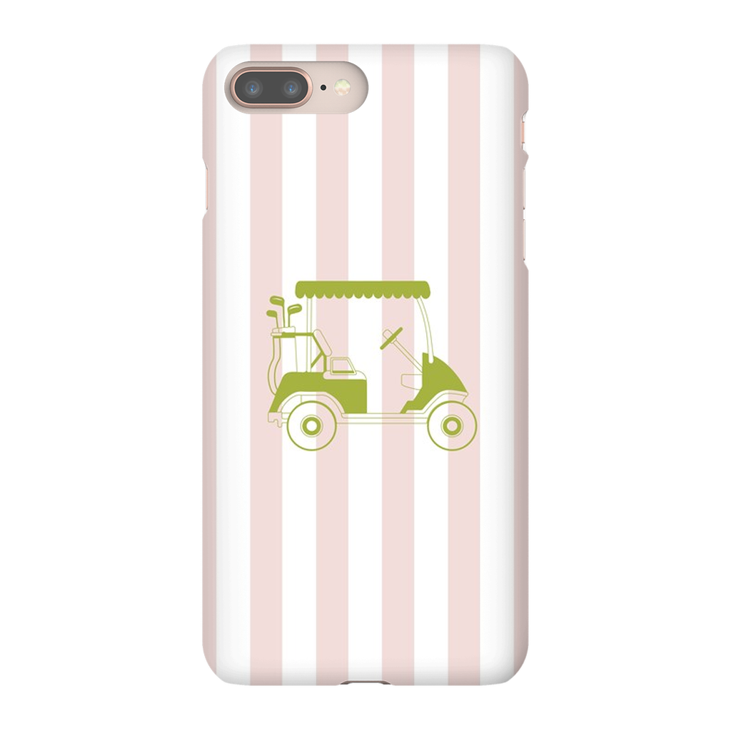 Pink Stripes Golf Cart Phone Case