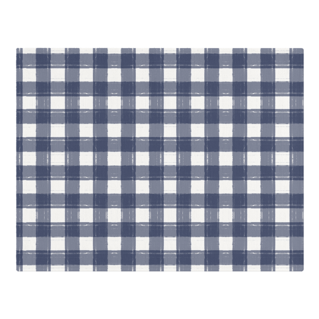 Woven Placemat - Gingham Navy
