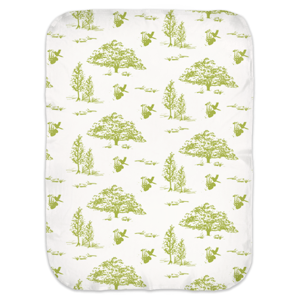 Swaddle Blanket Green Toile