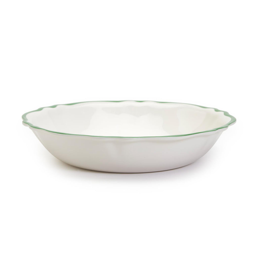 Garden Soiree Serving Bowl - White/Green