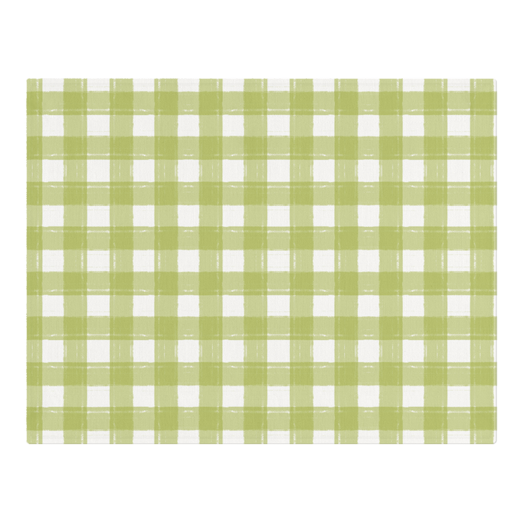 Woven Placemat - Gingham Green