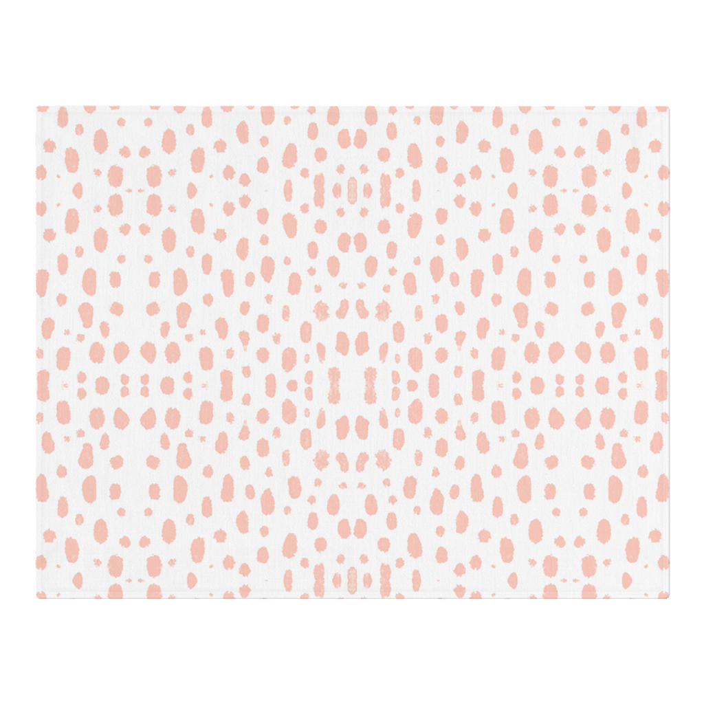 Woven Placemat - Spots on Spots Pink