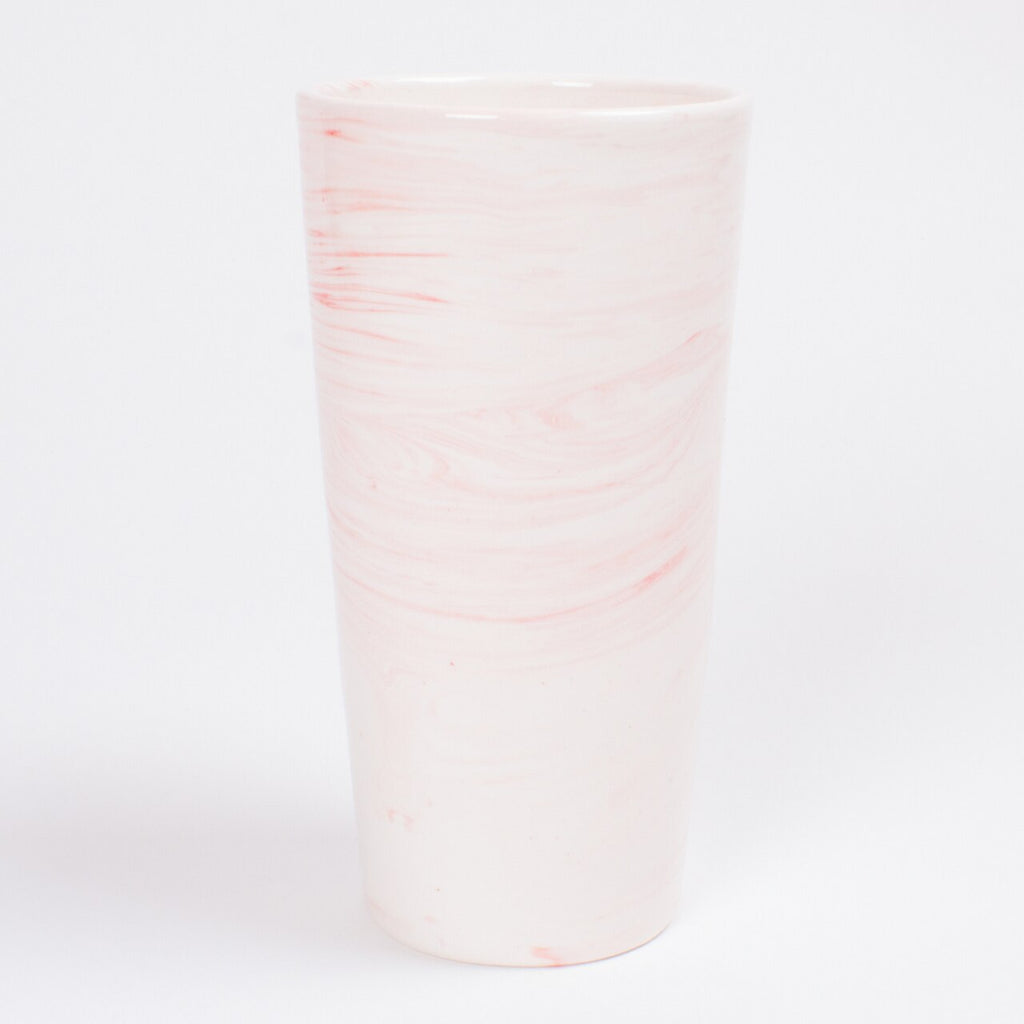 Pink swirl vase