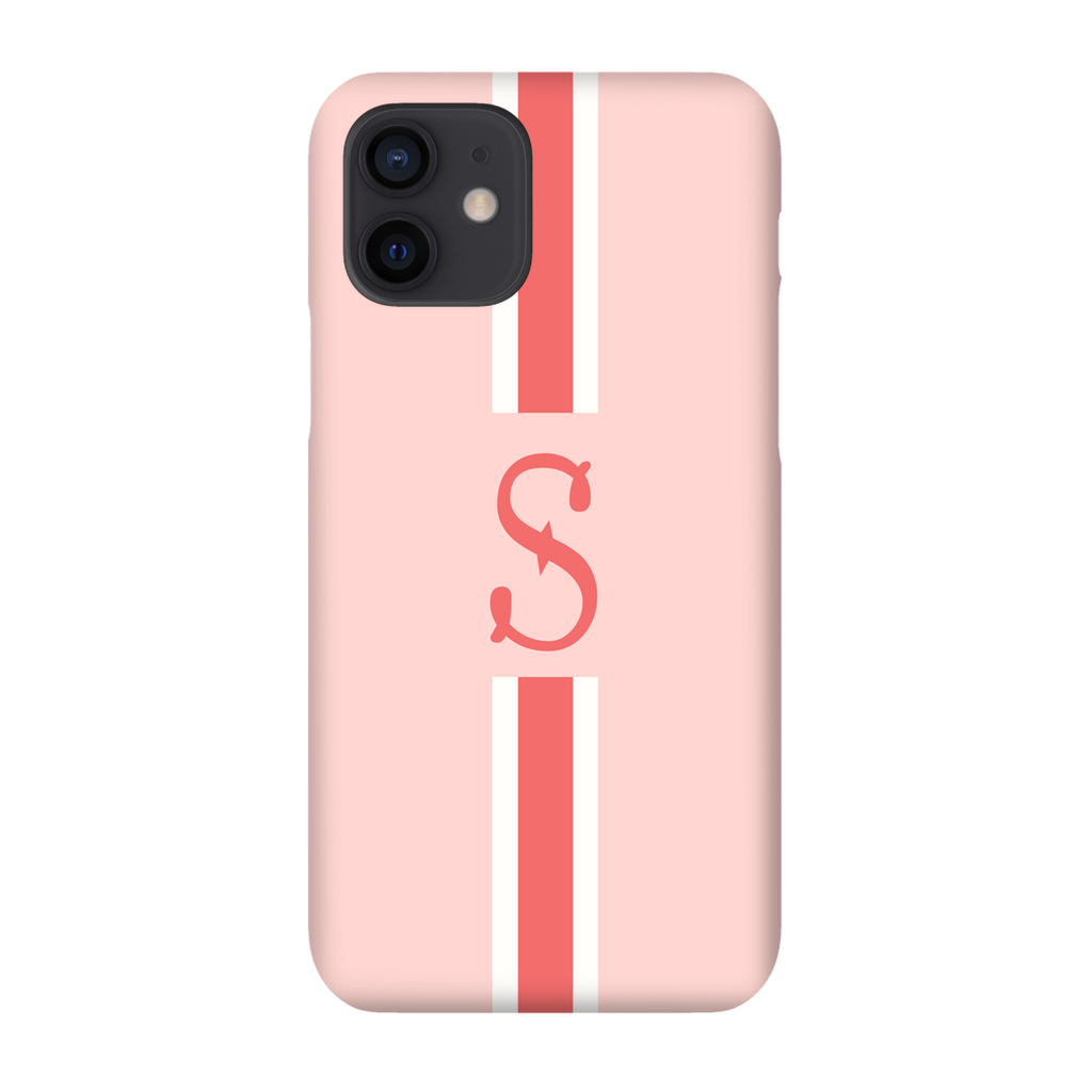 Pink/Coral Monogrammed Phone Case