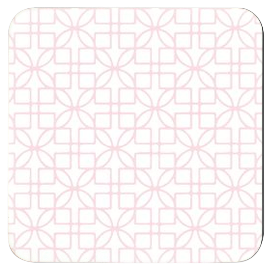 D&D Lattice Pink Coasters (Set of 4)