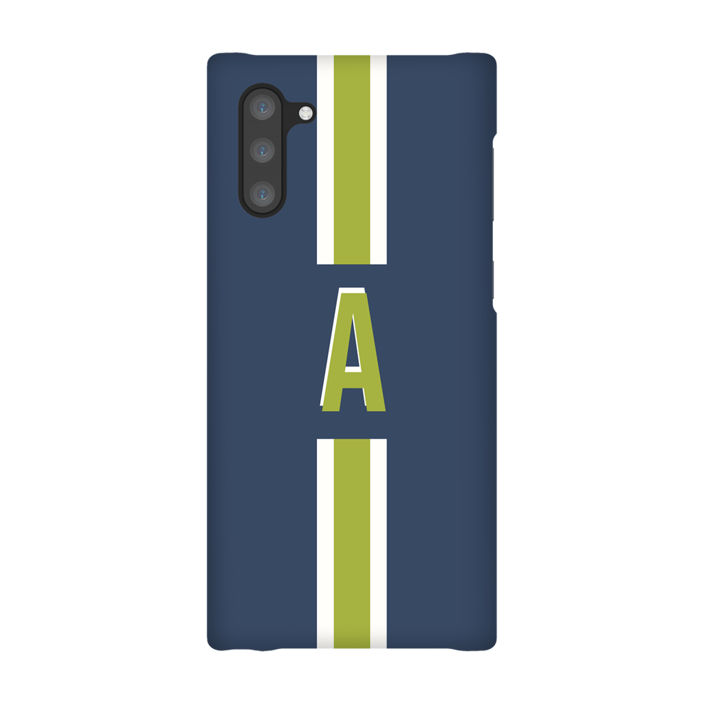 Navy/Green Monogrammed Phone Case