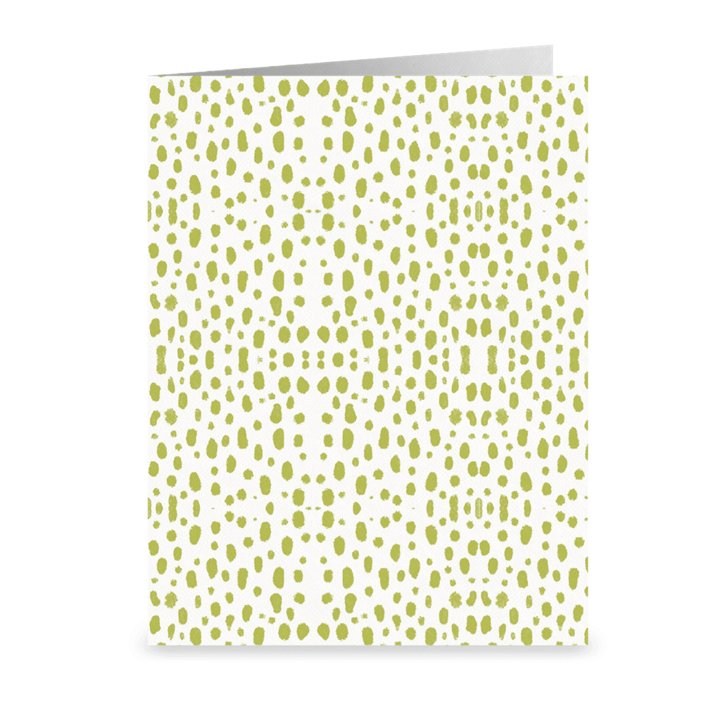 Spots on Spots Green Greeting Cards